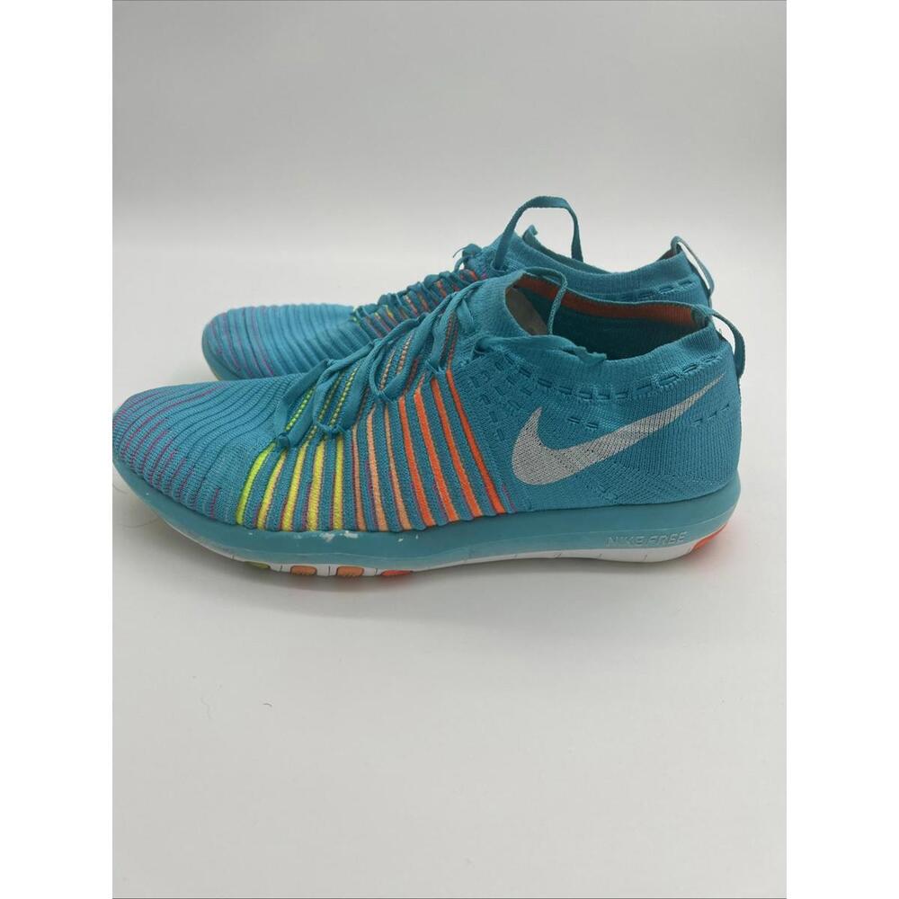 Nike Womens Free Transform Flyknit 833410-400 Blue Running Shoes Sneakers Size 9